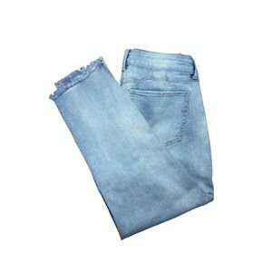 Rewash Women Denim Jeans Light Wash Distressed Ripped Straight Leg Size 11